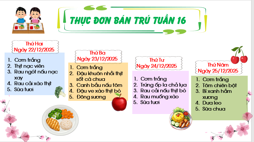 tháng 12- tuần 16